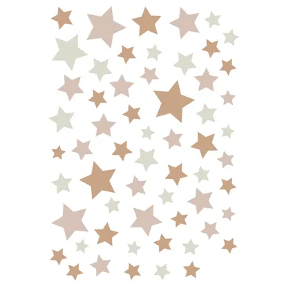 ESTAhome muursticker sterrenhemel zandkleurig en terracotta - 33 cm x 47,5 cm