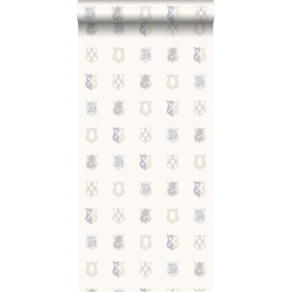 ESTAhome behangpapier schilden zilver - 53 cm x 10,05 m - 114916