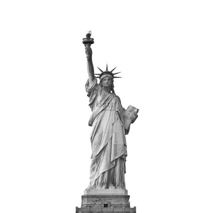 ESTAhome fotobehangpapier New York statue of liberty grijs - 93 x 279 cm - 157701