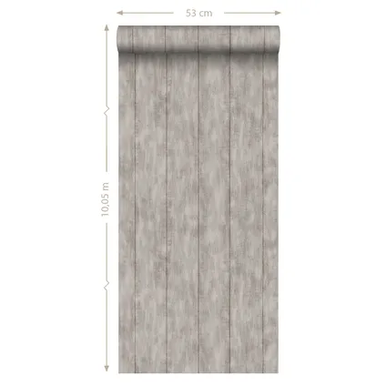 ESTAhome behang sloophout taupe - 53 cm x 10,05 m - 128010 10