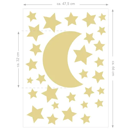 ESTAhome muursticker sterrenhemel geel - 47,5 cm x 66 cm - 156111 6