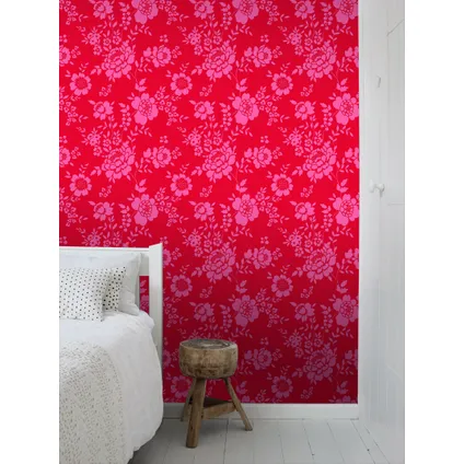 ESTAhome behangpapier bloemen rood en roze - 53 cm x 10,05 m - 115724 2