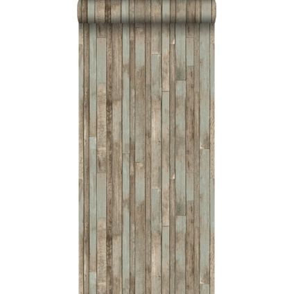 ESTAhome behangpapier sloophout vergrijsd blauw - 53 cm x 10,05 m - 138812