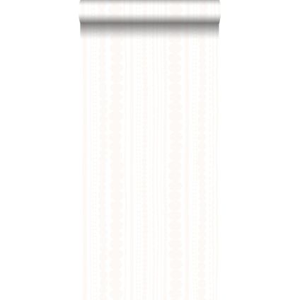 ESTAhome behangpapier kralen wit en glanzend zilver - 0,53 x 10,05 m - 138836