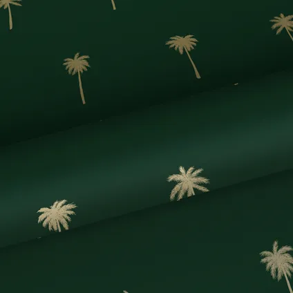 ESTAhome behang palmbomen emerald groen en goud - 0,53 x 10,05 m - 139160 7
