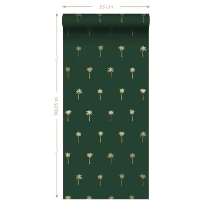 ESTAhome behang palmbomen emerald groen en goud - 0,53 x 10,05 m - 139160 9