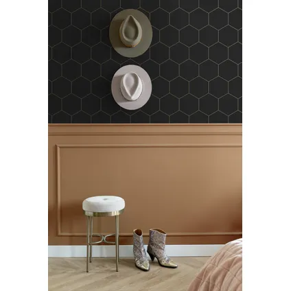 ESTAhome behang hexagon zwart en goud - 0,53 x 10,05 m - 139313 6