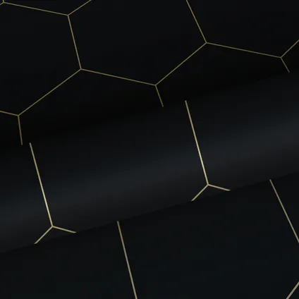 ESTAhome behang hexagon zwart en goud - 0,53 x 10,05 m - 139313 8