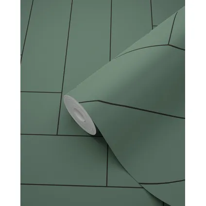 ESTAhome behang visgraat-motief donkergroen - 0,53 x 10,05 m - 139222 7