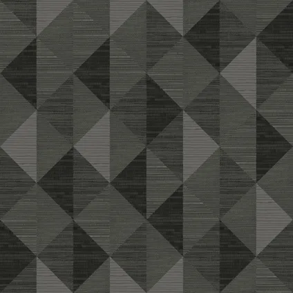eco-texture vliesbehangpapier grasweefsel in grafisch 3D motief antraciet grijs 7