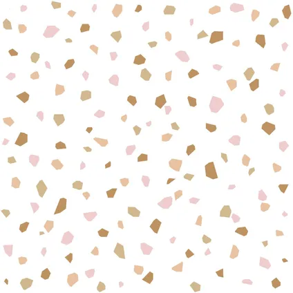 ESTAhome behang terrazzo zacht roze, warm oranje en beige - 0,53 x 10,05 m - 139198 9