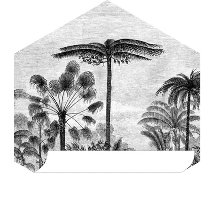 ESTAhome sticker mural paysage tropical avec des palmiers noir et blanc - 70 x 81 cm - 159000 8