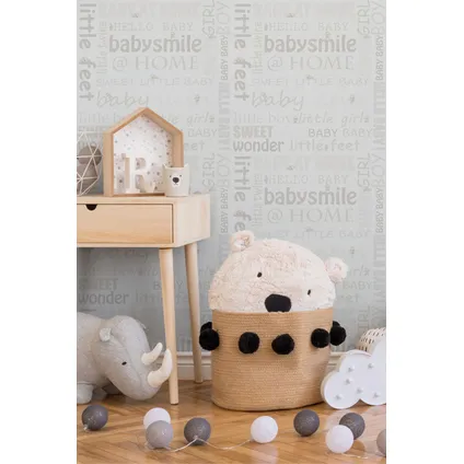 A.S. Création behang tekst crème, goud en wit - 53 cm x 10,05 m - AS-358471 4