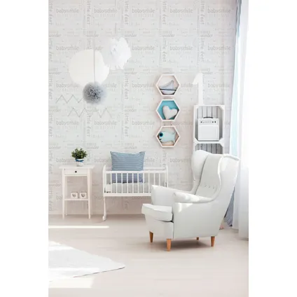 A.S. Création behang tekst crème, goud en wit - 53 cm x 10,05 m - AS-358471 5