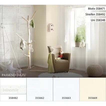 A.S. Création behang tekst crème, goud en wit - 53 cm x 10,05 m - AS-358471 6