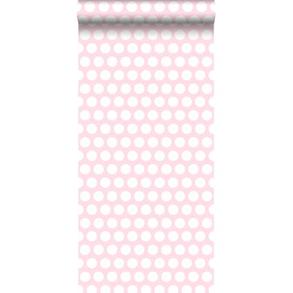 ESTAhome behang stippen licht roze - 53 cm x 10,05 m - 138721
