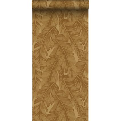 Origin Wallcoverings eco-texture vliesbehang palmbladeren okergeel - 50 x 900 cm
