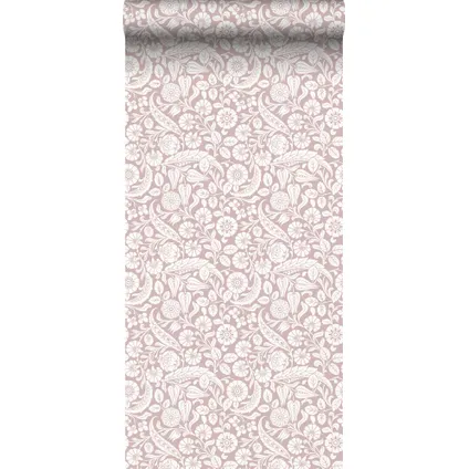 ESTAhome behangpapier bloemmotief lichtpaars - 50 x 900 cm - 139331
