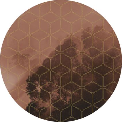 Komar zelfklevende behangcirkel New Morning terracotta bruin - Ø 125 cm - 611160