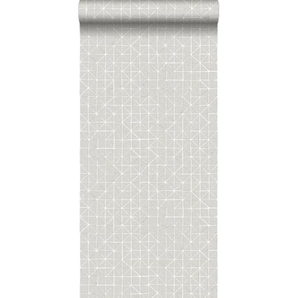 ESTAhome behang geometrische vormen taupe - 53 cm x 10,05 m - 148349