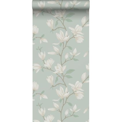 ESTAhome behang magnolia celadon groen - 0.53 x 10.05 m - 139405