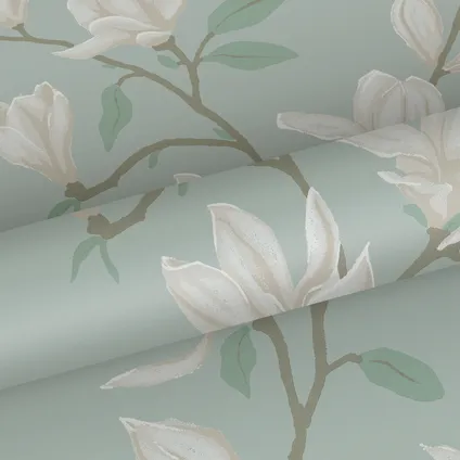 ESTAhome behang magnolia celadon groen - 0.53 x 10.05 m - 139405 6