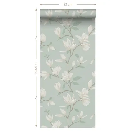 ESTAhome behang magnolia celadon groen - 0.53 x 10.05 m - 139405 8