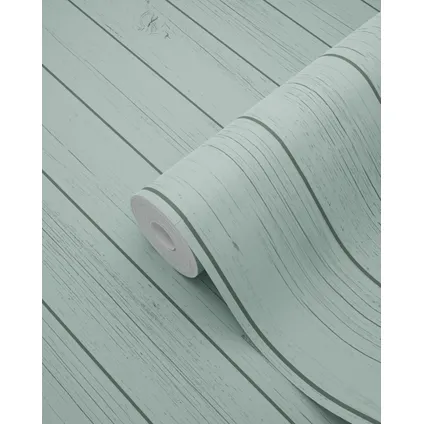 ESTAhome behang smalle sloophout planken saliegroen - 53 cm x 10,05 m - 128852 8