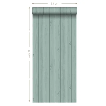 ESTAhome behang smalle sloophout planken saliegroen - 53 cm x 10,05 m - 128852 10