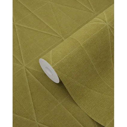 ESTAhome eco-texture vliesbehangpapier origami motief okergeel - 0,53 x 10,05 m 7