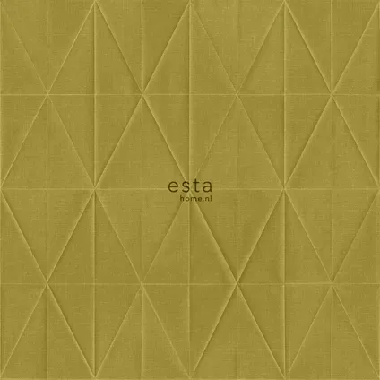 ESTAhome eco-texture vliesbehangpapier origami motief okergeel - 0,53 x 10,05 m 8