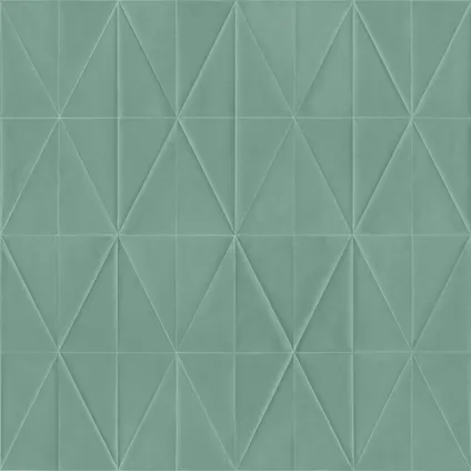 Origin Wallcoverings eco-texture vliesbehangpapier origami motief vergrijsd groen 5