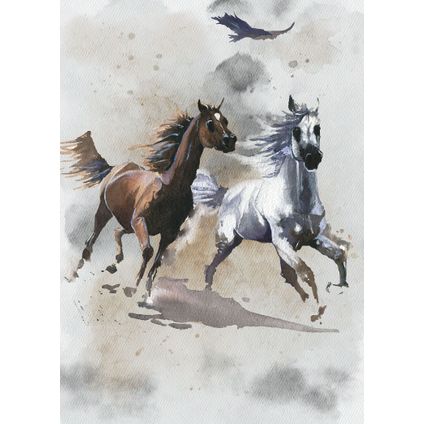 Komar fotobehang Wild Ride grijs en bruin - 610839 - 200 x 280 cm