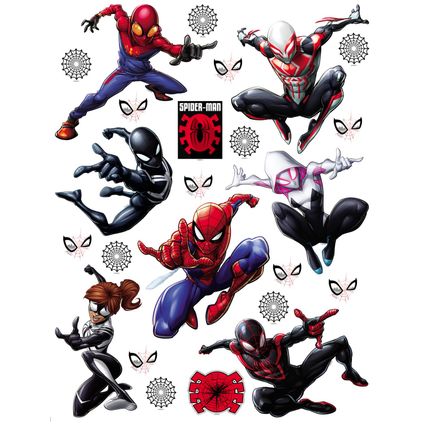 Sanders & Sanders muursticker Spider-Man blauw, rood en zwart - 0,65 x 0,85 m