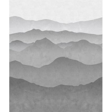 ESTAhome fotobehang berglandschap grijs - 158939 - 250 x 300 cm