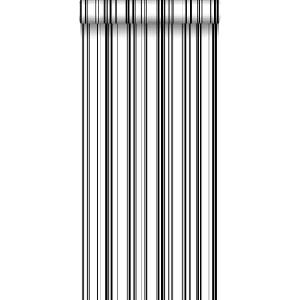 ESTAhome behangpapier strepen zwart en wit - 53 cm x 10,05 m - 115727