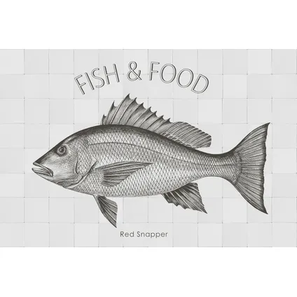 ESTAhome muursticker vis zwart - 70 x 46,5 cm - 159036