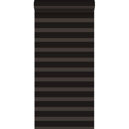 ESTAhome papier peint rayures horizontales noir - 53 cm x 10,05 m - 115615