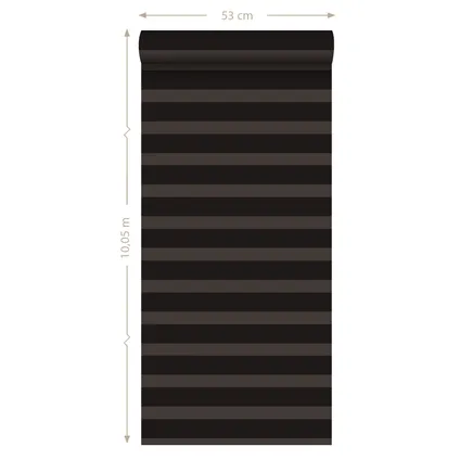 ESTAhome behangpapier horizontale streep zwart - 53 cm x 10,05 m - 115615 9