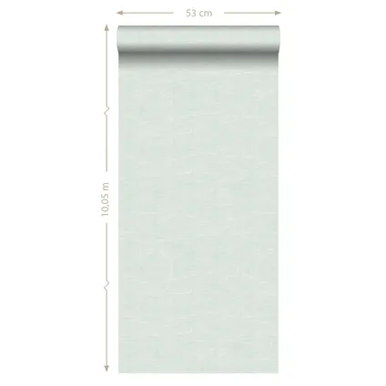 ESTAhome behangpapier effen linnenstructuur vergrijsd mintgroen - 53 cm x 10,05 m 7