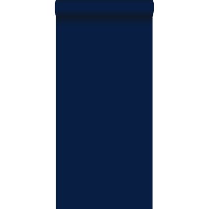 ESTAhome behangpapier effen marine blauw - 53 cm x 10,05 m - 114612