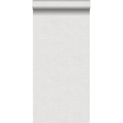 ESTAhome behangpapier effen linnenstructuur licht warm grijs - 53 cm x 10,05 m