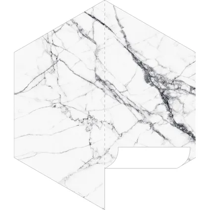 ESTAhome sticker mural marbre noir et blanc - 140 x 161 cm - 159026 5