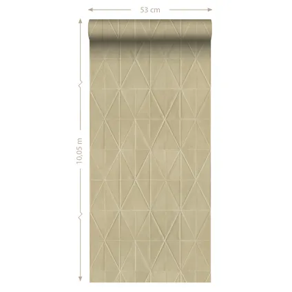 Origin Wallcoverings eco-texture vliesbehangpapier origami motief beige 10