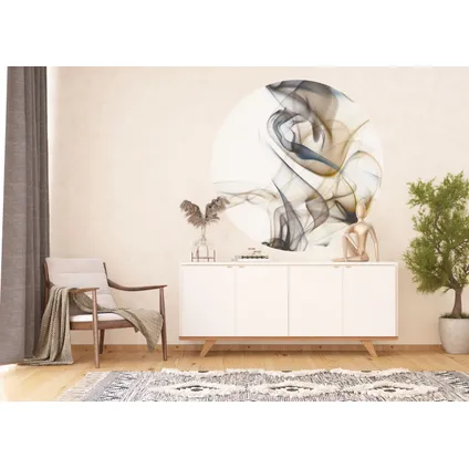 Sanders & Sanders papier peint panoramique rond adhésif motif figurativ blanc, beige et gris 4