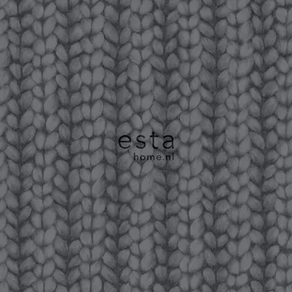 ESTAhome behang grof breisel zwart - 53 cm x 10,05 m - 148345 9