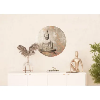 Sanders & Sanders papier peint panoramique rond adhésif Budha beige - Ø 70 cm - 601089 3