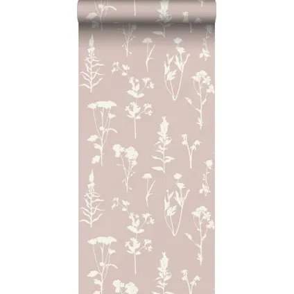 ESTAhome behang veldbloemen zacht roze - 0,53 x 10,05 m - 139393