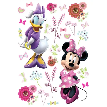 Disney muursticker Minnie Mouse & Katrien Duck roze, paars en wit - 42,5 x 65 cm 2