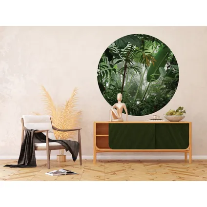 Sanders & Sanders papier peint panoramique rond adhésif feuilles tropicales vert - Ø 140 cm - 601137 3